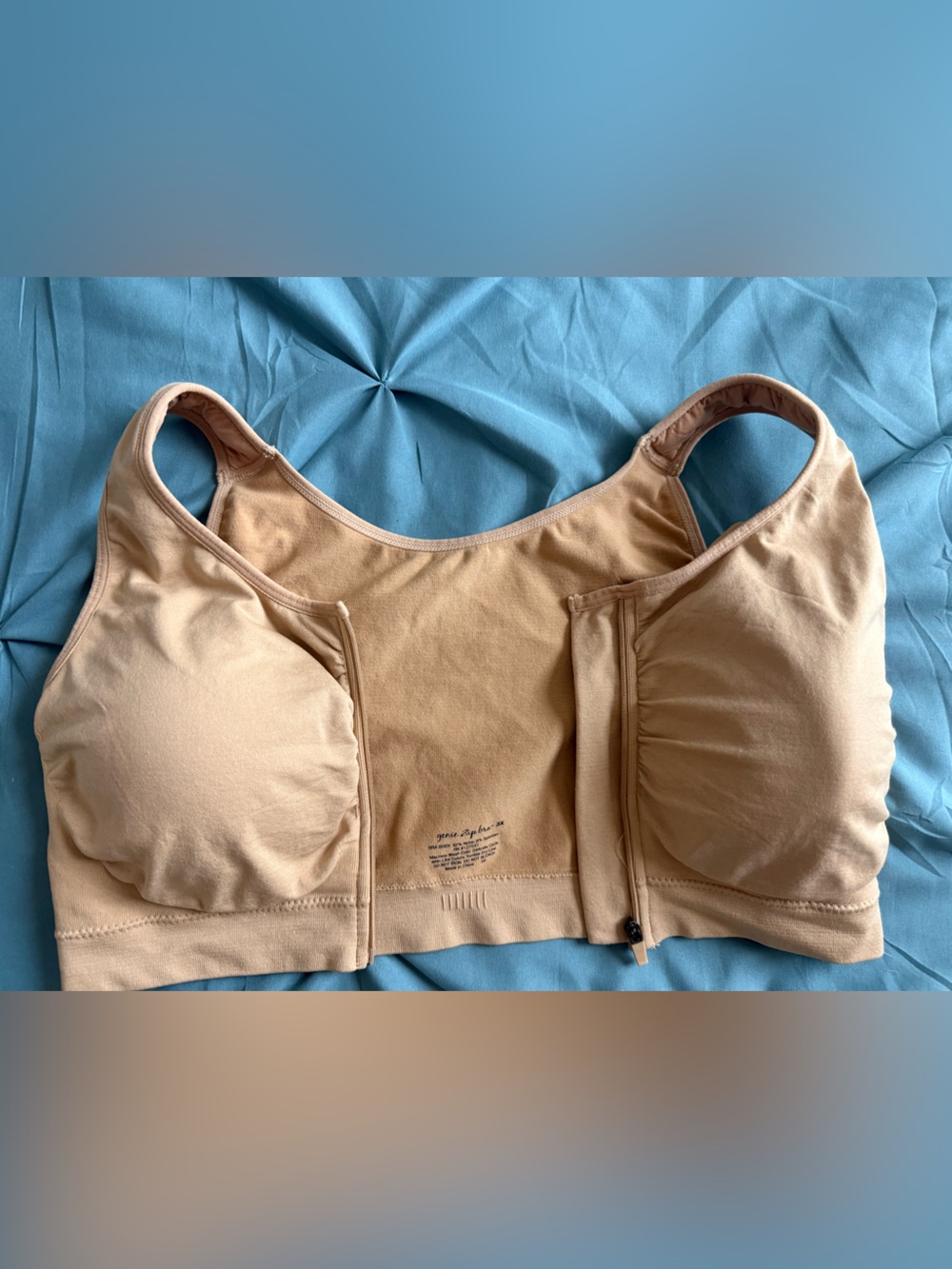 Genie Supportive Nude/Tan Bra with Front Zip- Post Surgery